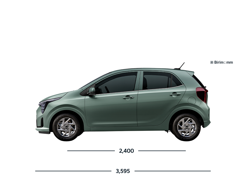 Kia Picanto Yan Uzunluk